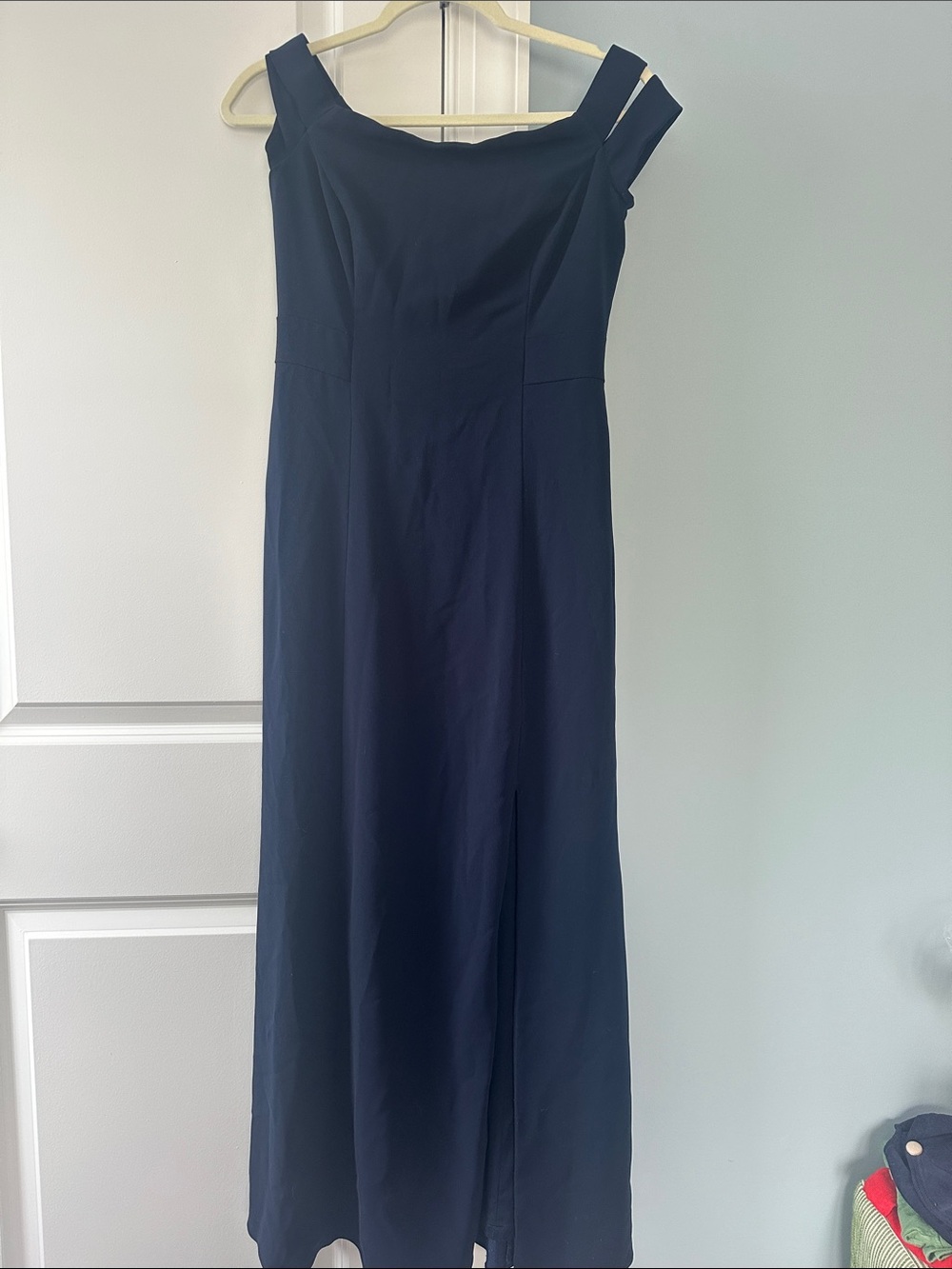 Ralph Lauren Navy Off-Shoulder Gown Size 4
